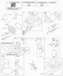Camshaft Crankshaft Cylinder Engine Sump Lubrication Piston Group Valves Diagram and Parts List for 121K02-0436-E1  Briggs and Stratton Engine